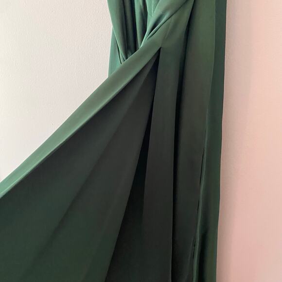 Fame and Partners Emerald Green Drop Waist Maxi Dress Holiday Women's 4 / Small - Picture 8 of 14